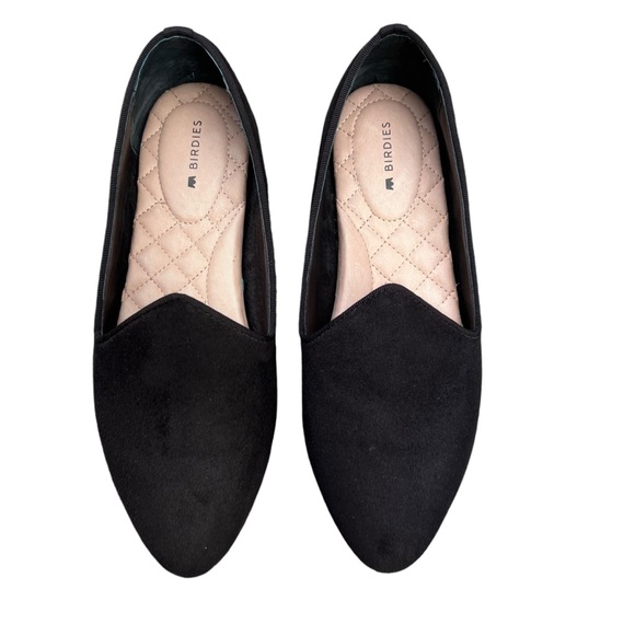 Birdies Shoes - Birdies The Heron Loafer In Black Suede Size 5.5